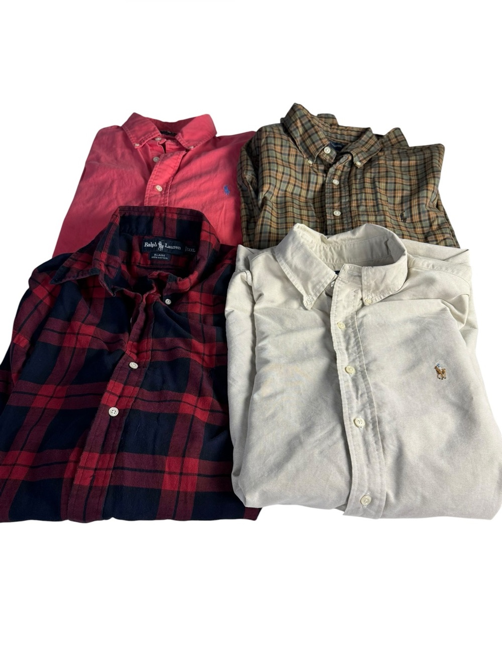 Lot of 4 Ralph Lauren Long Sleeve Button Down Men’s Shirts XXL